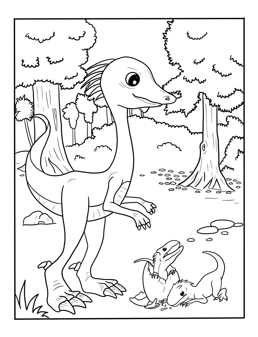 Printable Coloring Pages For A Girl Who Loves Dinosaurs