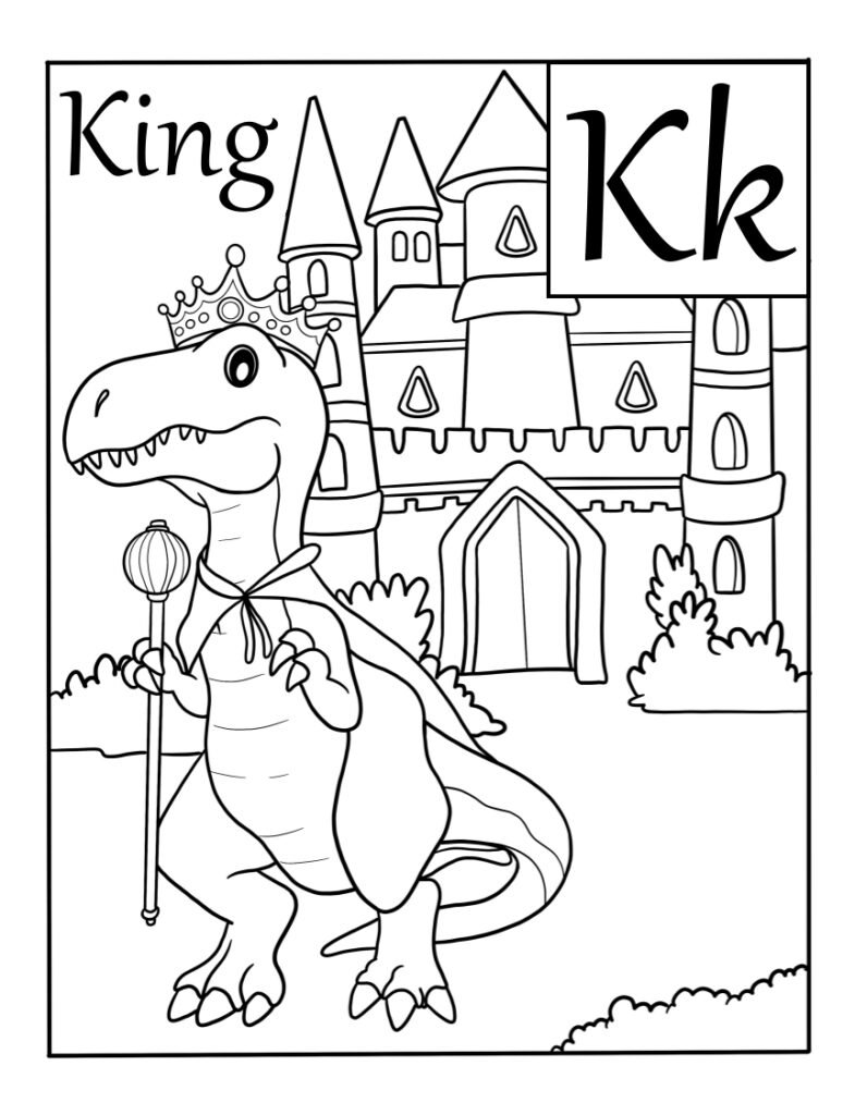 The-Letter-K-Coloring-Page