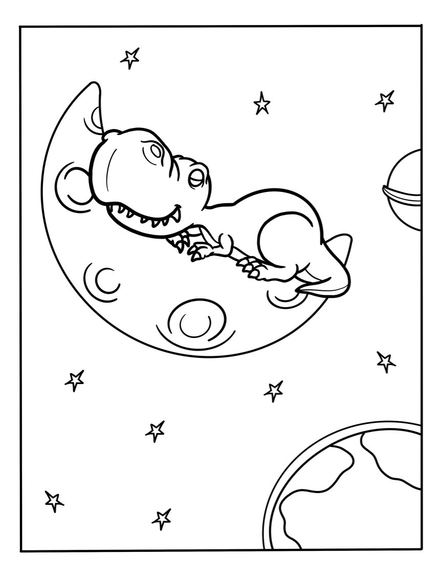 Printable Cute Dinosaur Coloring Pages For Kids | Freebie