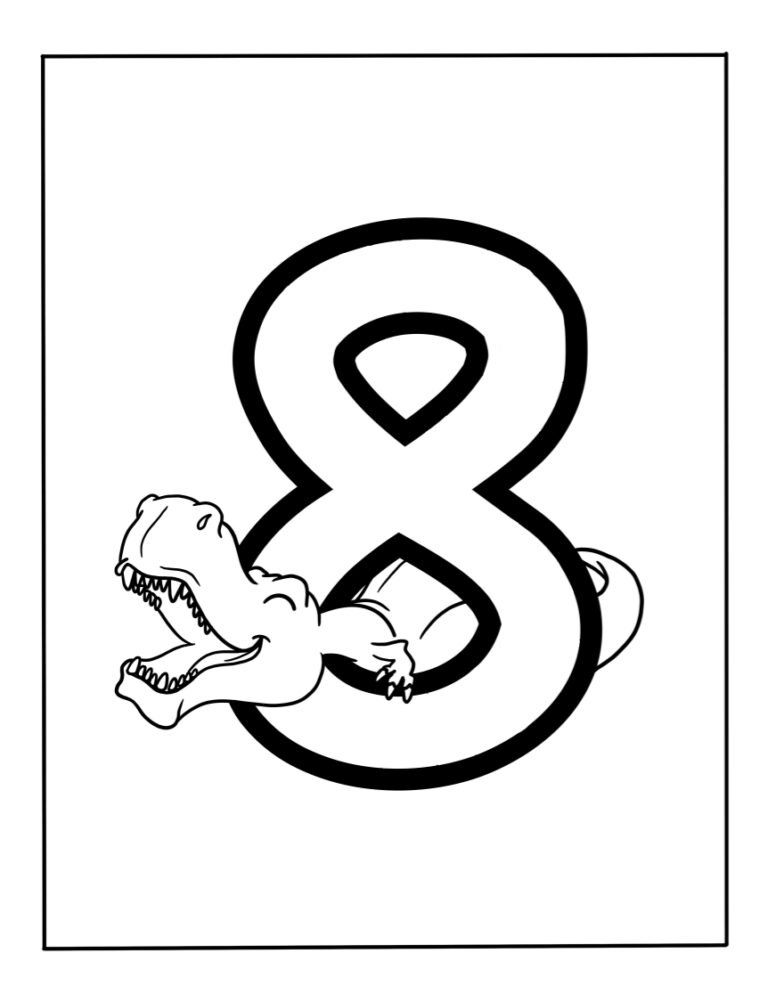 Dinosaur Coloring Pages With Numbers | Printable Free Numbers To Color