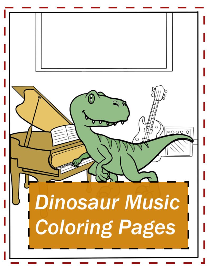 Music-Dinosaur-Coloring-Pages