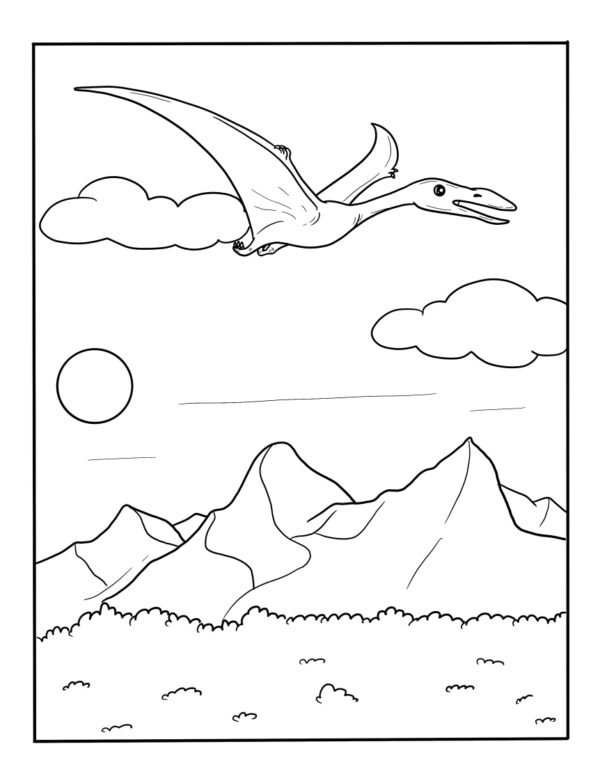 Pterodactylus Coloring Pages For Kids | Free Printable