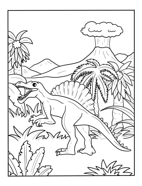 Realistic Dinosaur Coloring Pages - Free Printable For Kids