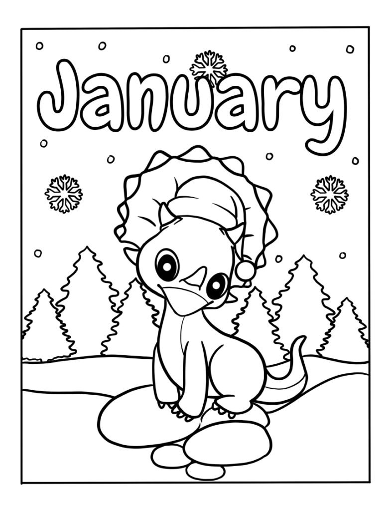 January Coloring Printable
