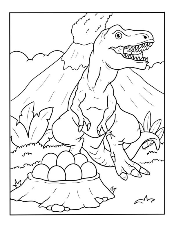 Realistic Dinosaur Coloring Pages - Free Printable For Kids