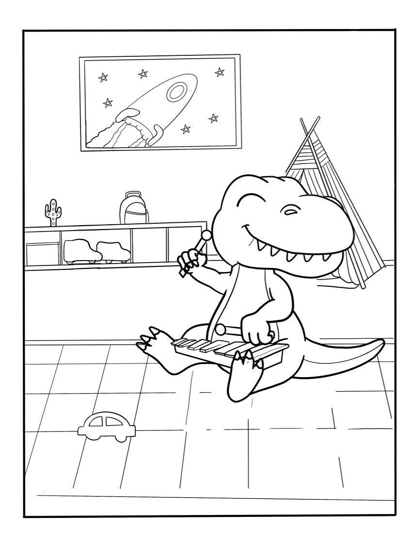 Download our printable music coloring pages for free!