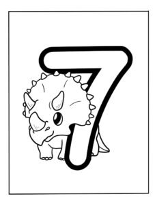 Printable Dinosaur Preschool Coloring Pages | Free Numbers To Color