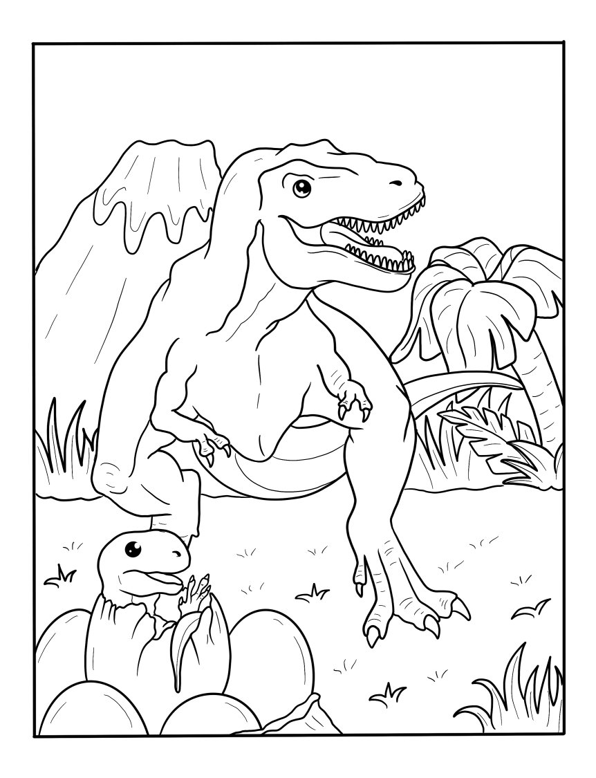 realistic_dinosaur_coloring_pages