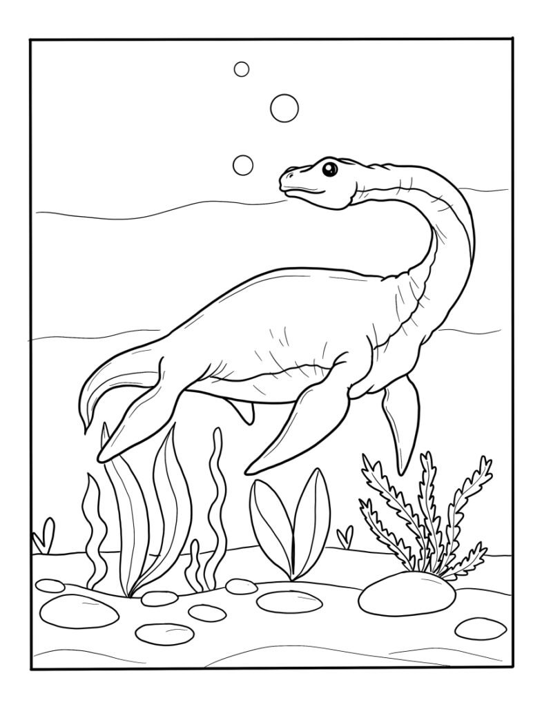 Printable Sea Animals Coloring Pages - Free Dinosaur Pictures To Color