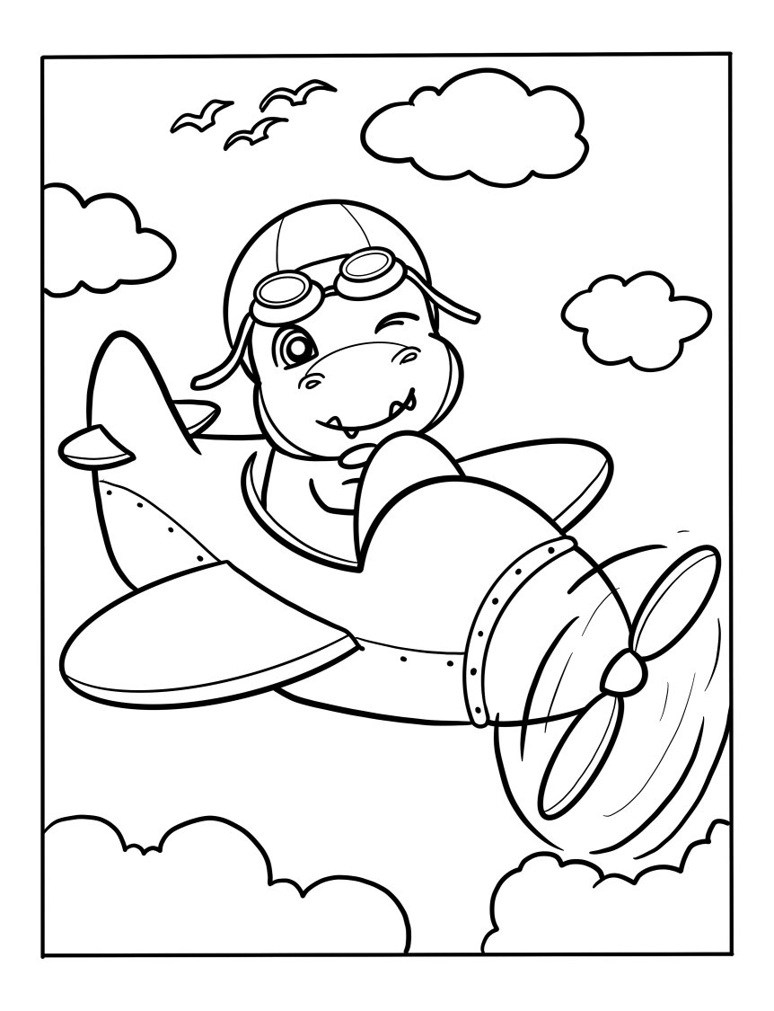 jet coloring page