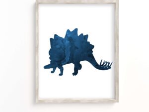 dark-blue-stegosaurus-art-print