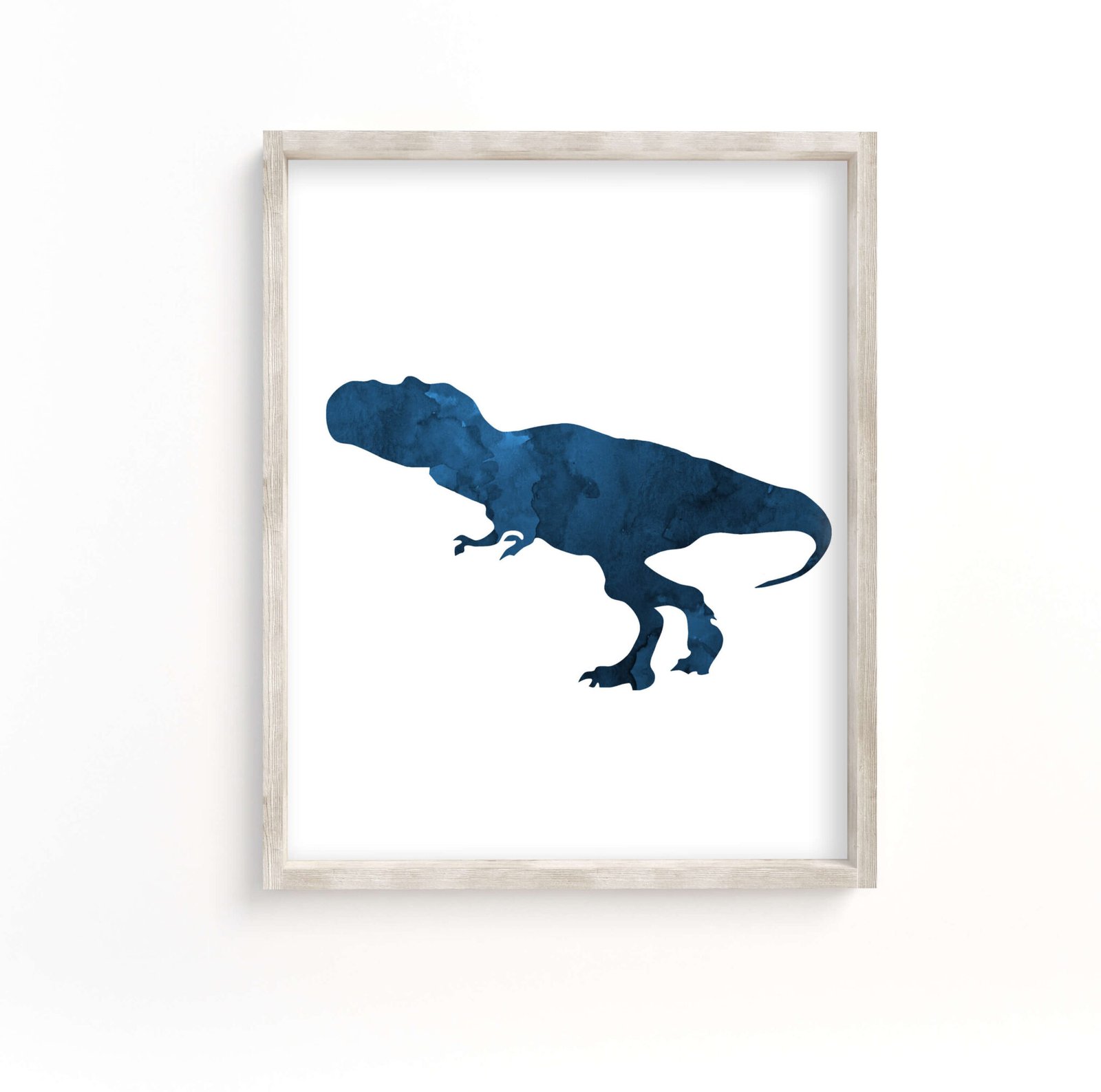 Tyrannosaurus Rex Wall Art, Dark Blue Dinosaur, Digital Download, For