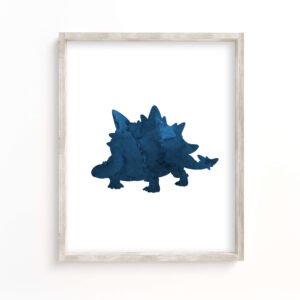 Euoplocephalus Wall Art, DIGITAL DOWNLOAD, For Dark Blue Dinosaur Prints, 8x10", 4x6, 5x7, 11x14, A4