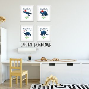 christmas-dinosaur-wall-art-print