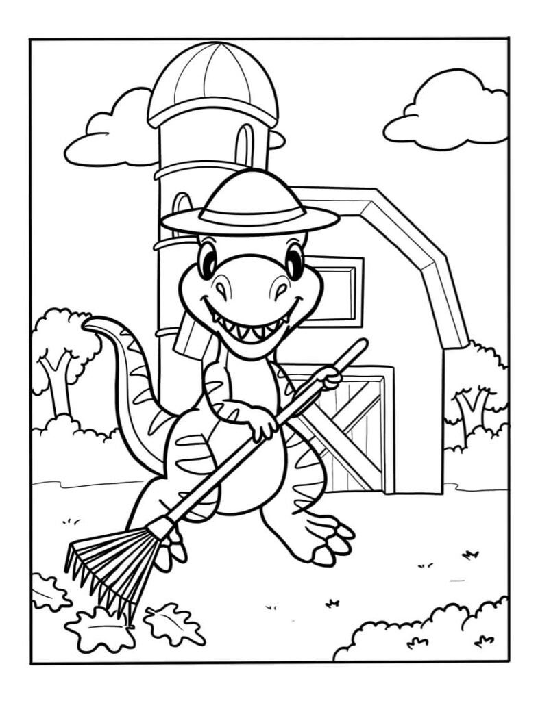 dinosaur-spring-coloring-pages