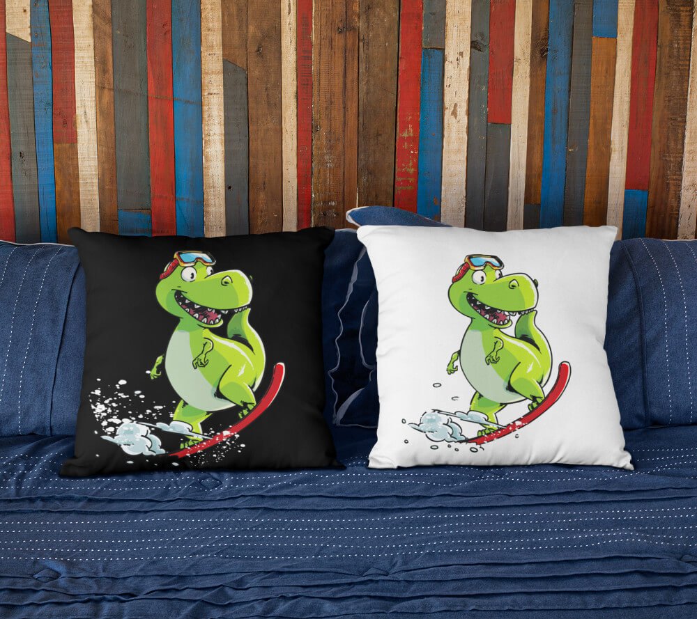 pillows-with-skier-dinosaurs-gift-ideas