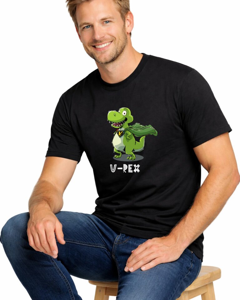 Vegan Vegetarian Dinosaur T Shirt For Men, Superhero Animals