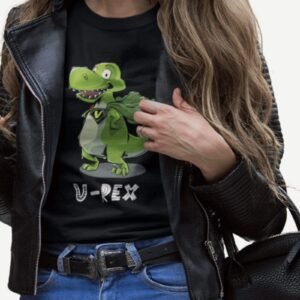 Funny Dinosaur T Shirt For Vegans And Vegetarians, V Rex Superhero, Superpower