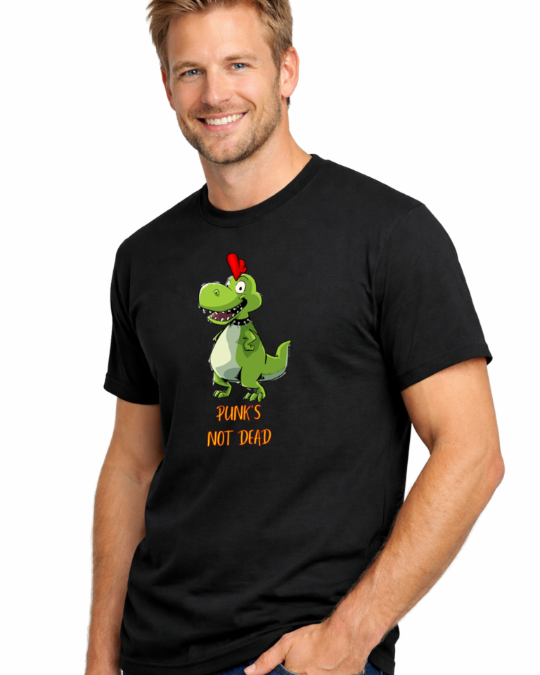 Punk Dinosaur T-Shirt, T Rex Shirts For Men