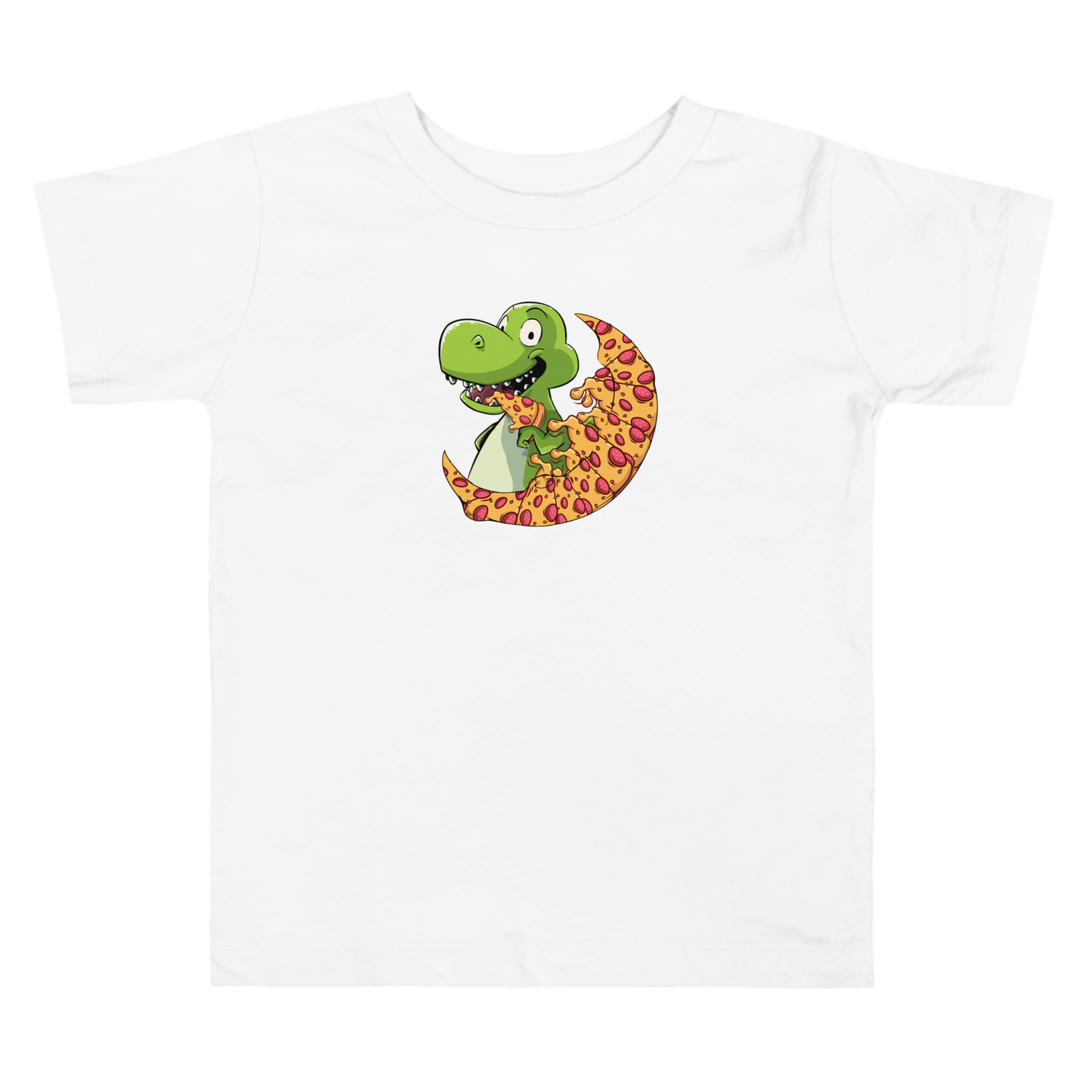 Funny Pizza Shirt Boy, Kids Clothes With Dinosaurs - Image 3