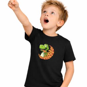 funny pizza dinosaur t shirt for boys