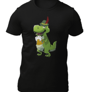 Drinking Beer T-Shirt With Dinosaurs