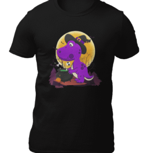 Witch T-Shirts With-Dinosaurs For Kids And Adults