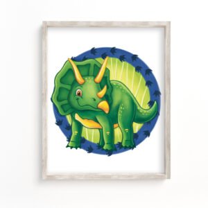 Triceratops Printable Dinosaur Decor For Child's Room & Nursery