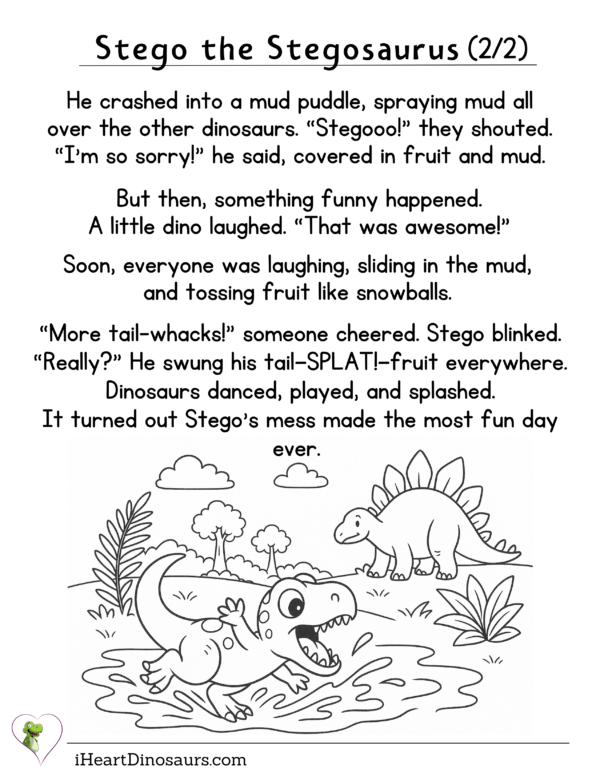 🦖 Dinosaur Short Story and Worksheet Bundle – Read, Color, and Learn with Your Favorite Dinosaurs! 🦕 - Image 7