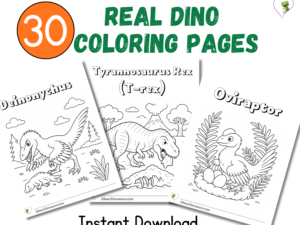 Real Dinosaur Coloring Pages โ 30 Printable Sheets!