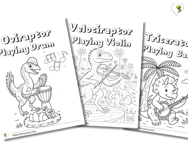 Musician Coloring Pages with Dinosaurs - 32 Printable PDF Sheets - Image 2