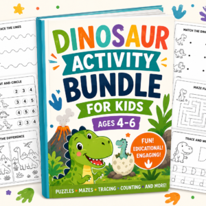 dinosaur activity bundle for preschool and kindergarten kids product picture