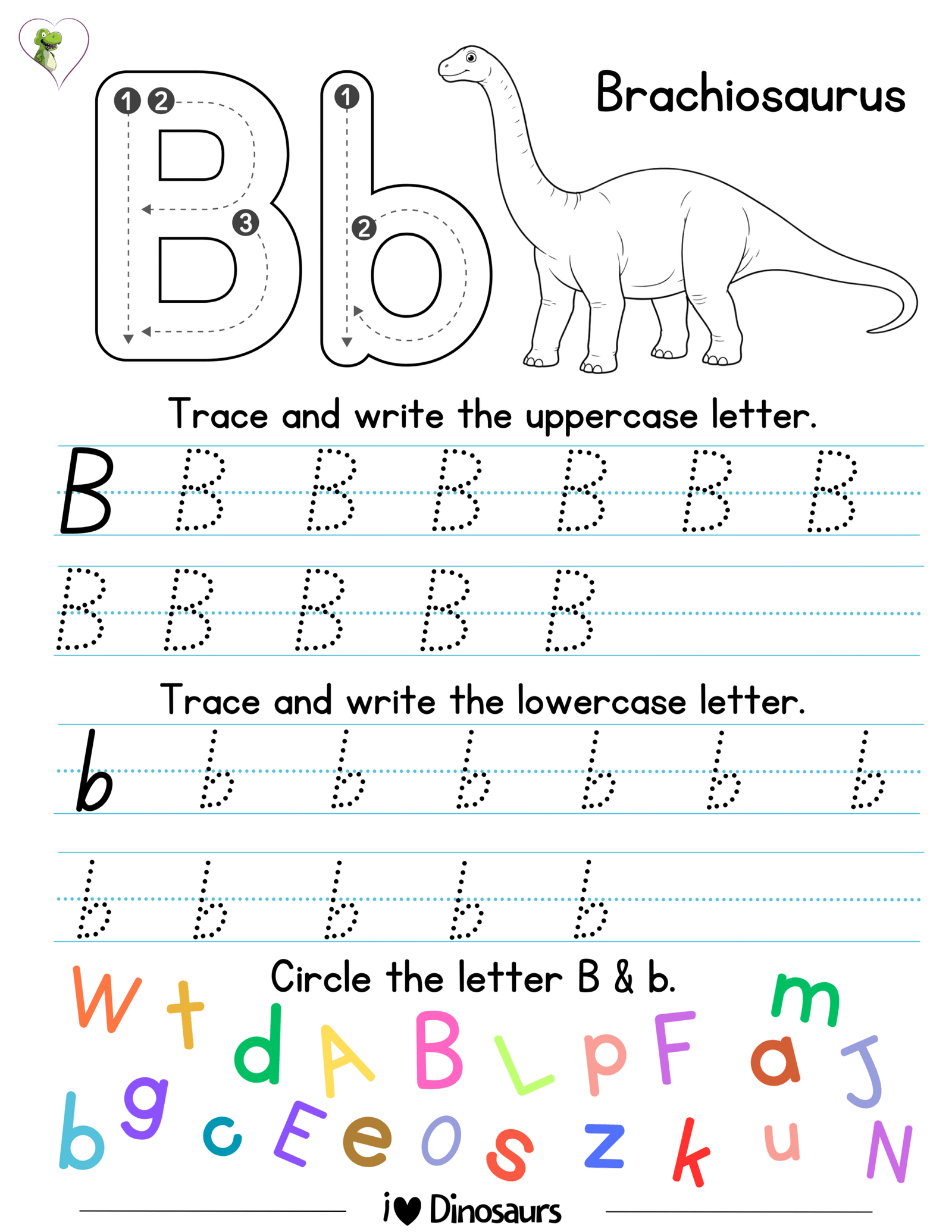 Dinosaur Worksheets for Kindergarten and Preschool (PDF) – 300 Printable Learning Activities for Ages 4–6 - Image 2