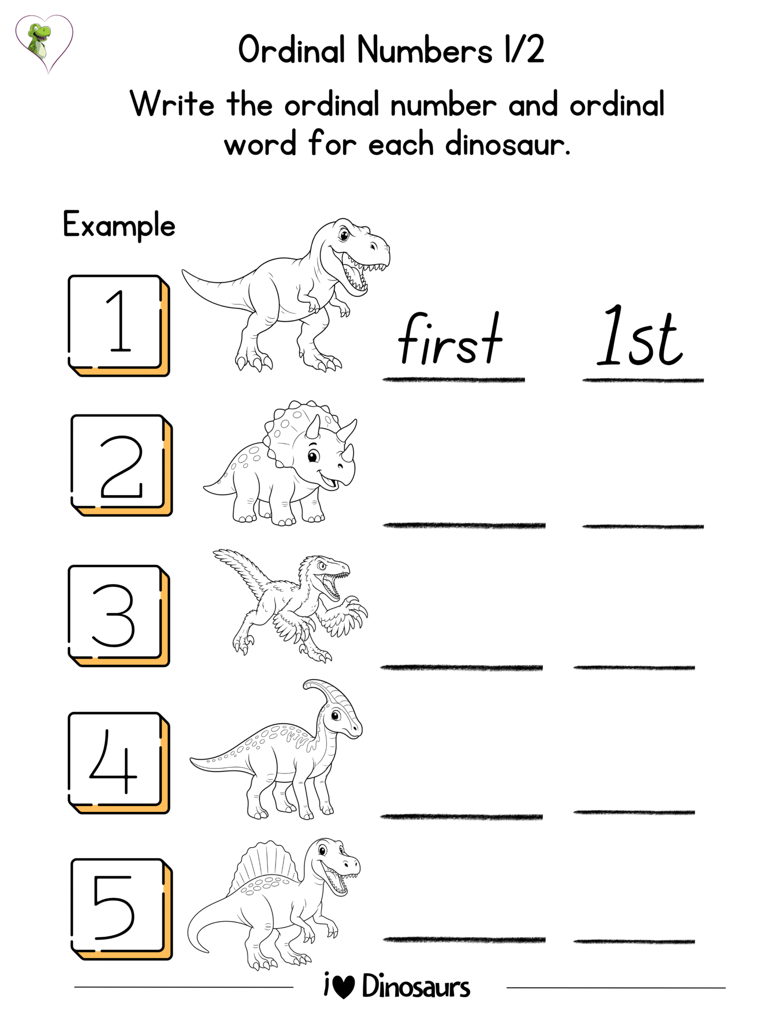 Dinosaur Worksheets for Kindergarten and Preschool (PDF) – 300 Printable Learning Activities for Ages 4–6 - Image 7